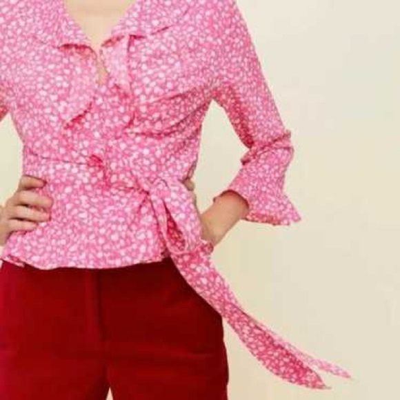 Little Moon Julep wrap top in pink - size medium - Picture 2 of 8